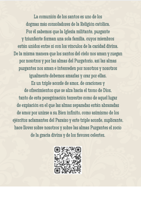 Novena en sufragio de las afligidas ánimas del Purgatorio