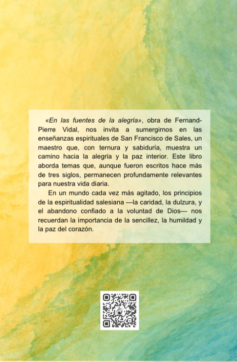 En las fuentes de la alegría con San Francisco de Sales, Fernand-Pierre Vidal, edimaux