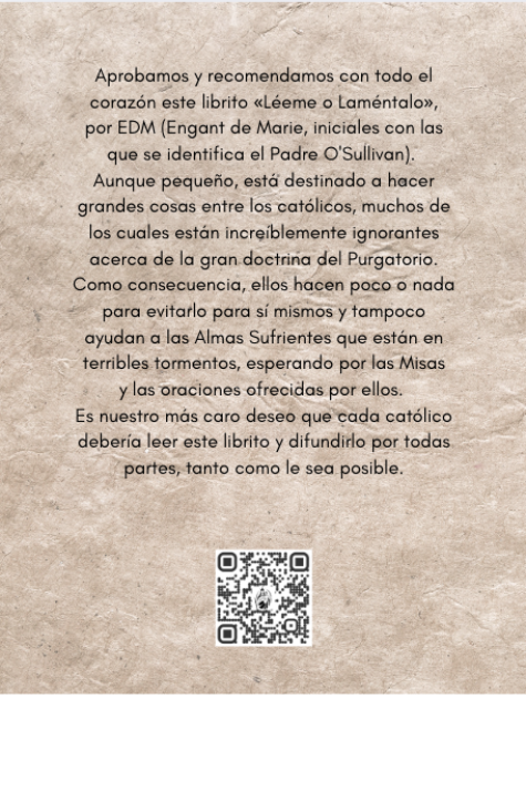 Léelo o laméntalo, Paul O'Sullivan, edimaux, purgatorio