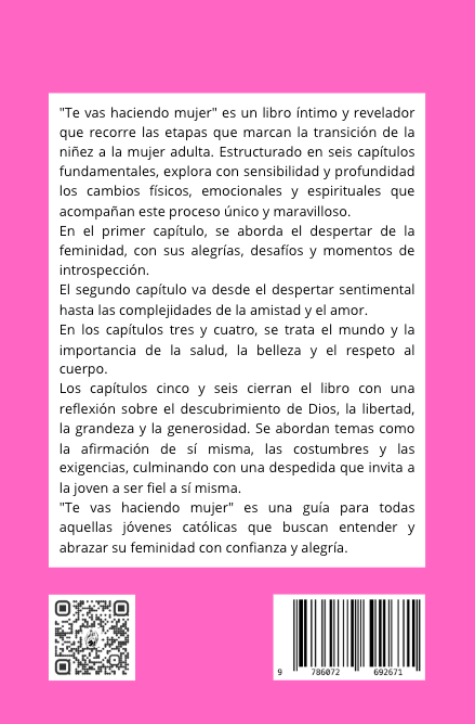 Te vas haciendo mujer