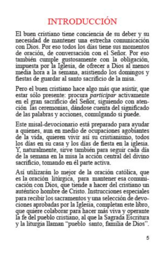 Misal dominical y festivo | Misa tradicional 1962